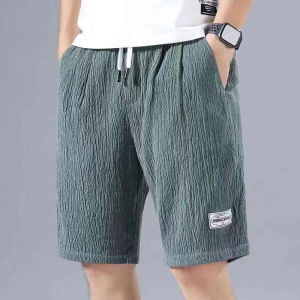 Summer Mens Shorts Ice Silk Breathable Loose Sweatpants Trend Wild Casual Five-point Pants