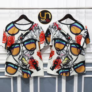 Atasan Kaos Wanita Gambar Modis Style