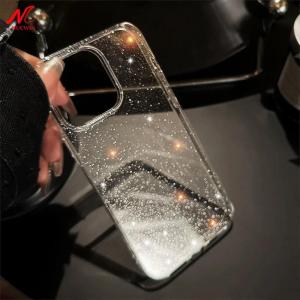Transparent Glitter Case for iPhone 11 12 13 14 15 16 17 Pro Max 16 Plus Ultra Thin Soft TPU Shockproof Cover for iPhone 17Pro