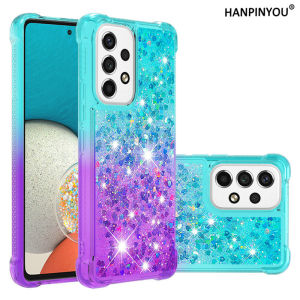 Luxury Liquid Quicksand Gradient Phone Case For Samsung Galaxy A17 A16 A07 A06 A56 A36 A26 Shockproof Glitter Soft Cover Protector Shell