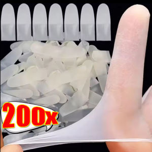 200Pcs Disposable Finger Gloves Latex Fingertips Protective Cover Nail Art Latex Finger Cots Ultra Thin Fingertip Sleeve Outdoor Work Non-slip Rubber Gloves