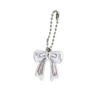 Độc đáo 3D chuỗi hạt Keyring trái tim nơ Phụ kiện treo trang trí trang trí quyến rũ cho móc khóa và túi xách