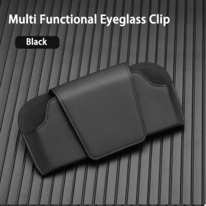 Mitsubishi Car Sun Visor Glasses Case Pu Leather Sunglasses Holder Storage Box Eyeglasses Organizer For Xforce Mirage G4 Triton L200 Xpander Lancer ASX Outlander Attrage Pajero