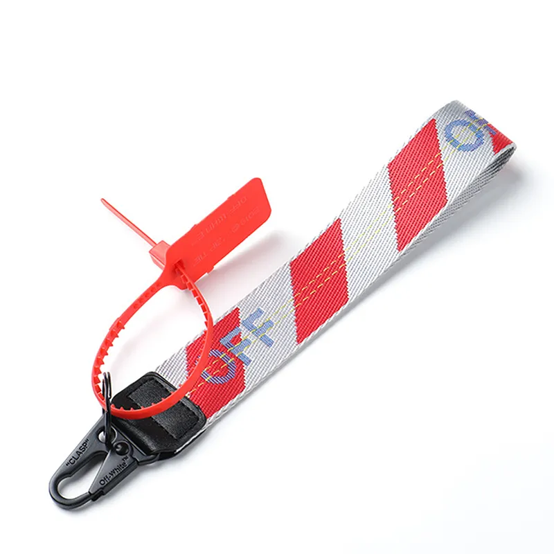 oqfu Off-White Inspired Keychain Lanyard Industrial Belt Wrist Strap NY
