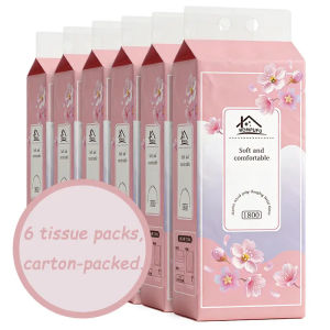 Hompufu Pink Wall-Mounted Facial Tissue 4 Ply 1800 Sheets Soft Comfortable For Home