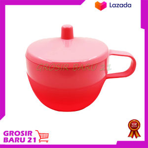 HARGA PROMO !! Cangkir Plastik+Tatakan+Tutup HOYA/1Set Cangkir/Cangkir Murah By GROSIR BARU 21