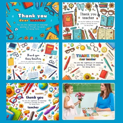 Custom Colour Card Untuk Goodies Perpisahan Farewell Birthday Colleague Teacher Thank You