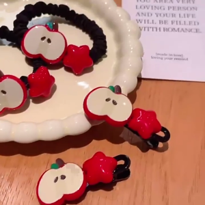 2Pcs/Pack Childrens Headdress Fruit Star Hair Clip Candy Color Hairpins Fashion Hair Accesories for Everyday Wear