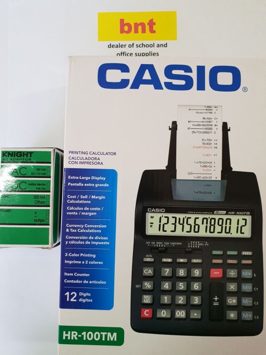 CasioHR100TM Printing adding machine calculator heavy duty calculator ...