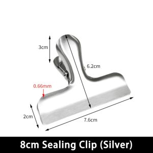 CHUN053634 Stainless Steel Metal Binder Clips Multi-size Round/Flat/Mountain Head Paper Clips Simple Seal Clip Students