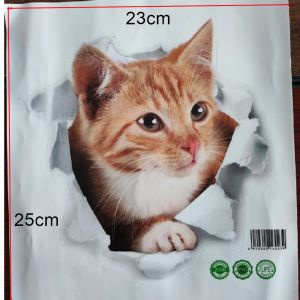 Cute Cat 3D Car Sticker / Wall Stickers Vinyl Cute 3D Kitten Cat Bedroom Fridge Decal Home Mural Art Decor