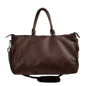 Cross-border solid-color gym bag large-capacity mens crossbody sports bag leather luggage bag for carrying clothes and handheld travel bag