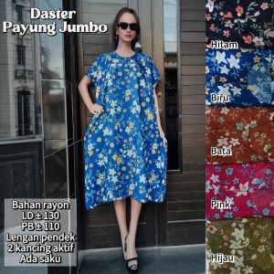 Daster Payung Jumbo LD 130 Bahan rayon halus lembut