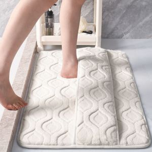 Foot Mat Cotton Velvet Unique Visual Effects Bathroom Mats Reusable Comfortable Use Experience