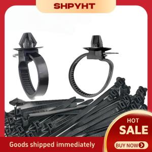 SHPYHT 10 20 chiếc dây buộc dây cáp nylon màu đen cho xe hơi Dây buộc dây buộc kẹp cáp kẹp kẹp quản lý dây sắp xếp dây xe hơi