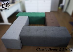 CHF CANDY FABRIC BENCH CHAIR/STOOL/OTTOMANS -GREEN