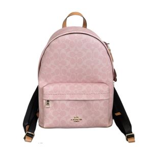 Coach Women New PVC Pink Backpack Lightweight Compact Size Adjustable Straps Ideal For Shopping Work Or Weekend Getaway