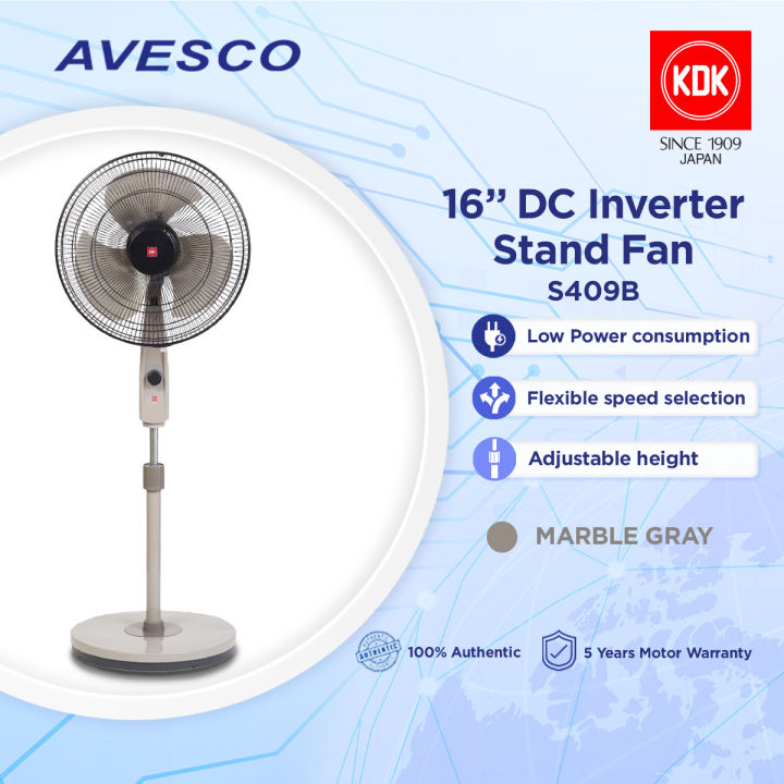 KDK DC Inverter Electric Fans S409B 16" DC Motor Stand Fan Avesco