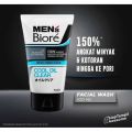 Biore Men Scrub Facial Wash | Netto 100gr & 40gr | Facial Wash Scrub Pria. 