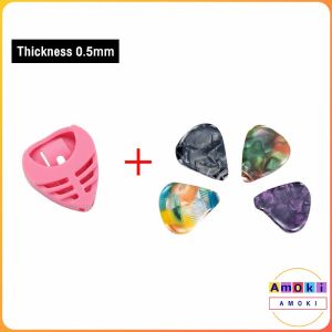 Amoki 0.5mm 1mm Guitar Pick Colorful Picks For Bass Electric & Acoustic Guitars