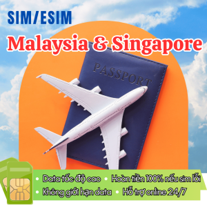 Sim Du Lịch 2 Quốc Gia Singapore & Malaysia – Data Tốc Độ Cao 1-3GB/ngày Lướt Mạng Xem Video Video Call Check Maps Mượt Mà - Siêu Tiện Lợi Siêu Tiết Kiệm - FREESHIP - CHƯA KÍCH HOẠT