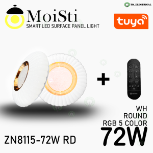 MOISTI SMART TUYA 72W AI RGB 5-Color LED Ceiling Light Bluetooth Control Smart Timer USB Gateway