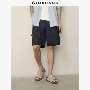 Giordano Korea Collection Mens Nylon Cotton Drawstring Elastic Waist Cargo Shorts 01105535