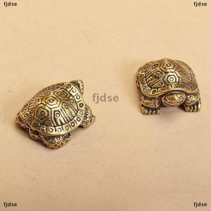 [COD] fjdse เครื่องประดับเต่าทองเหลืองโบราณรูปปั้นสัตว์ยืนยาวเครื่องประดับบ้านสำนักงานตกแต่งจำลอง1ชิ้น