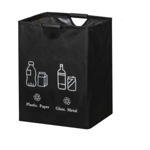 TIMES LORD Large Capacity Empty Bottle Storage Basket With Handle Folding Design Kitchen Trash Can Multi-functional Portable Waste Trash Sorting Organizer Bottle Collection