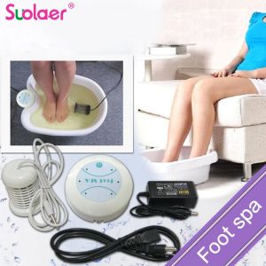 Suolaer 1Set Detox Machine Ion Cleanse Ionic Detox Foot Bath Aqua Cell Spa Machine Footbath Massage Detox Foot Bath Arrays Aqua Spa(Not include the Basin )
