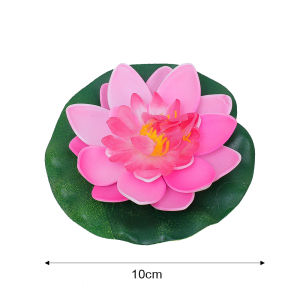 Artificial Lotus Fake Plant Pond Decor Artificial Water Lily Floating Foam Lotus Home Garden Fish Tank Fake Flower