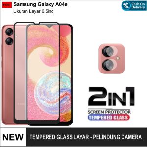 Promo Tempered Glass Layar Samsung A04e (2022) Paket 2in1 Free Tempered Glass Camera