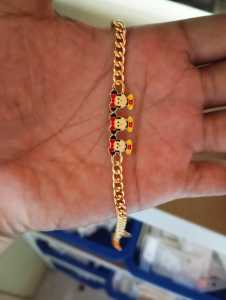 gelang rantai karakter terbaru anti karat dan anti luntur fashion anak perempuan titanium