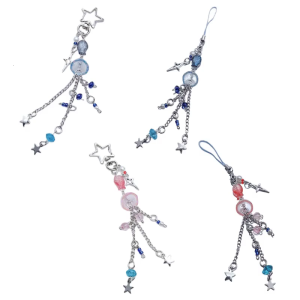 Trendy Ocean Series Keychains Jellyfish Little Fish Long Tassels Keyrings Versatile Keychain Camera Pendant Decorations