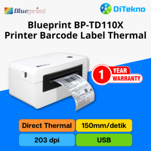 Blueprint BP TD110X USB Printer Resi Barcode Label Thermal