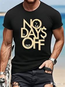 ไม่มีวันหยุด เสื้อยืดคอกลมพิมพ์ดิจิตอล 3D สำหรับผู้ชาย เสื้อแขนสั้นสบายๆ เสื้อยืดแปลกใหม่สำหรับผู้ชายสำหรับการออกไปเที่ยวในฤดูร้อน