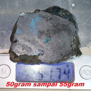 Batu Bacan Doko hitam full kristall bodyglass lempengan