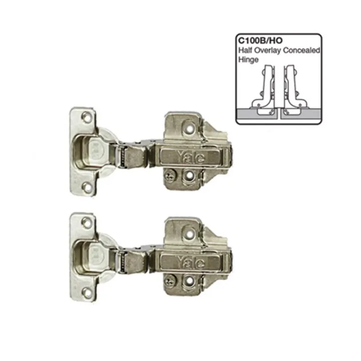 Yale%20C100B/HO%20Concealed%20Hinge%20Half%20Overlay%202pc.%20(Silver)%20-%20Image%203