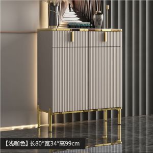 Italian light luxury rock slate shoe cabinet home doorway large capacity entryway storage cabinet simple modern storage shoe rack