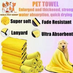 Dog Bath Towel Strong Water Absorbent Towel Pet Bath Towel Soft Microfiber