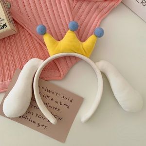 Sanrio Hairband Cartoon My Melody Headband Pom Pom Purin Cinnamoroll Hair Accessories Plush Headdress Girl Gift