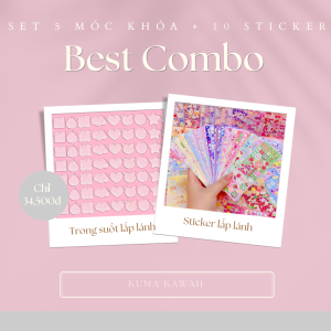 Set 5 Móc Khoá Acrylic Kèm Dây Móc Khóa Xinh Xắn Nhiều Hình Dáng Màu sắc Làm Trang Trí - DIY (Tặng kèm dây móc khóa)