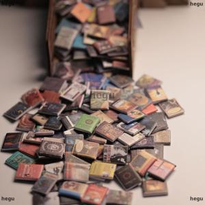 [COD] hegu หนังสือบ้านตุ๊กตาขนาดเล็ก200ชิ้นอุปกรณ์เสริมชั้นหนังสือความวิตกกังวลอุปกรณ์เสริมหนังสือขนาดเล็กสำหรับตกแต่งบ้านตุ๊กตาขนาดเล็ก