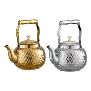 Nonrust Steel Hammered Finish Kettles 1.2/1.6/2L Large Capacity Ergonomic Handle For Home Kitchens Safety