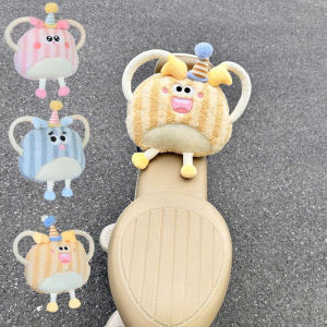 Gối Tựa Trước Cho Bé Ngồi Xe Máy | Gối Treo Tay Lái Kỳ Lân Pastel Nhung Mềm Decor Xe