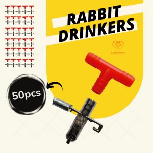 Rabbit Water Nipple Drinker for Automatic Nipple Drinker in Cage (50 sets)