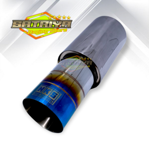 Knalpot Racing Mobil HKS Brong 3.5inch Full Stainless Ngebass Empuk Adem Bulet Blue