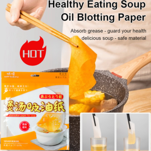 🎉 Big Discount🎉Healthy Eating Disposable Grease Rejecting Kitchen Soup Special Food Grade Grease Absorbing Paper Soup Skimmer Sheets Oil Absorbing Paper Broth Grease Removal Sheets Kitchen Oil Filter Paper Disposable Food Grade
