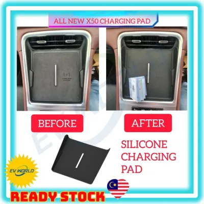 【PT82】New Facelift Proton X50 Armrest Storage Box Silicone Charging Pad Lower Storage Tray Cup Holder Rear Screen Storage Tray
