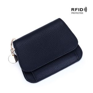 Royal Bagger Japanese Style Zipper Coin Purse for Women Genuine Cow Leather RFID Short Wallet Fashion Card Holder 2218